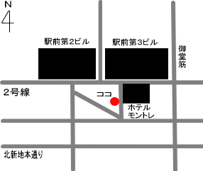 焼肉 焼肉どんどん 北新地店 の地図